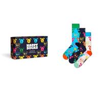Happy Socks 3-Pack Mixed Dog Socks Gift Set Calzini, Multicolore, S (Pacco da 3) Unisex