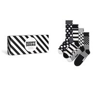 Happy Socks colorate e divertenti Calzini 4-Pack Classic Black & White Socks Gift Set Taglia 36-40