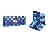 Happy Socks 4-Pack Socks Gift Set Calzini, Blu Navy, 41-46 Unisex-Adulto