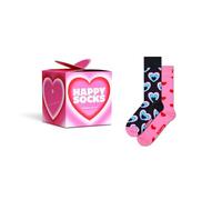 Happy Socks Divertenti stili festivi per uomini e donne - Set regalo festa del papà, San Valentino, Confezione da 2 calzini Valentine's Socks Gift Set, 41-46