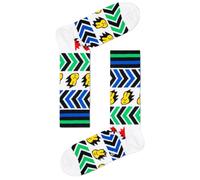 Happy Socks Donna Bianco Cotone Pettinato Sneaker Crew Velocità Sottile 5.5-9.5