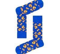 Happy Socks Donna Blu Pizza Cotone Pettinato Elastico Taglia Calze 5.5-9.5 Nwt