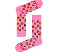 Happy Socks Donna Rosa Hamburger Cotone Pettinato Calzini Misura 5.5-9.5 Nwt