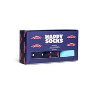 Happy Socks Everyday Basics - Set regalo di calzini lunghi - Cars & Dots - Confezione da 3 taglie 41-46
