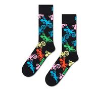 Happy Socks Gecko Sock Crew - Calzini taglia 41-46, Nero, 42-46