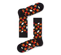 Happy Socks Hamburger Sock, Calzini Donna, Nero (Schwarz 9000), Taglia 36-40