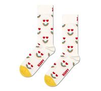 Happy Socks Happy Rainbow Sock, colorati e divertenti, Calzini per uomo e donna, Bianco-Giallo-Rosso (36-40)