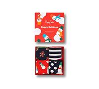 Happy Socks Kids 4-Pack Holiday Socks Gift Set Calzini, Multi, 7-8 Anni Unisex-Bambini