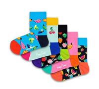 Happy Socks Kids Fruits Gift Box Calze, Multicolore (Multicolour 100), 2-3 Anni (Taglia Unica: 2-3Y) (Pacco da 5) Unisex-Bimbi
