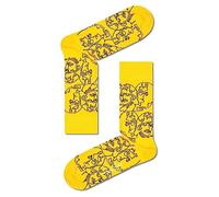 Happy Socks Le Linee Beatles Calze Misto Cotone, Giallo 36-40