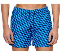 Happy Socks Pantaloni Da Bagno Blu Con Fodera In Rete Ottica Nuovi Con Etichetta