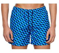 Happy Socks Pantaloni Da Bagno Blu Con Fodera In Rete Ottica Nuovi Con Etichetta