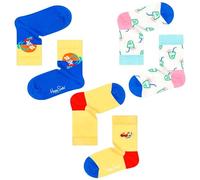 Happy Socks Set di 3 calze da viaggio per bambini, 24-26