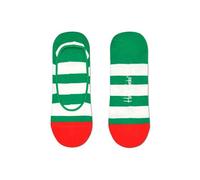 Happy Socks Short Stripe Liner Green And White Long Socks EU 41-46