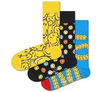 Happy Socks Smiley 3-Pack Gift Set Calzini, Multi, M Uomo