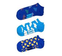 Happy Socks Stili estivi sostenibili per uomo e donna: bici, spiaggia, tennis, vela (IT, Numero, 41, 46, Regular, Regular, Confezione da 3 calzini bassi da bici)