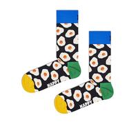 Happy Socks Sunny Side Up Sock, colorati e divertenti, Calzini per uomo e donna, Nero-Verde-Arancia-Bianco (36-40)