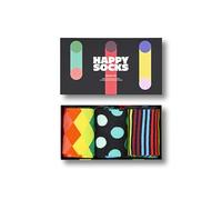 Happy Socks Unisex 3-Pack Classic Multi-Color Gift Set Socks, Multicolored, 36 (3er Pack)