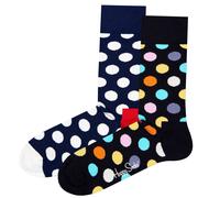 Happy Socks Unisex Calzini, 2er Pacco - Classic Crew, Cotone Organico, Farbmix