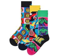 Happy Socks Unisex Calzini, 3er Pacco - Marvel Avengers,Motivsocken,Cotone