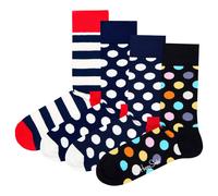 Happy Socks Unisex Calzini, 4er Pacco - Classic Crew, Cotone Organico, Farbmix
