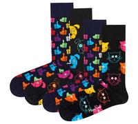 Happy Socks Unisex Calzini, 4er Pacco - Classic Crew, Cotone Organico, Farbmix