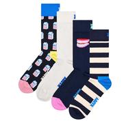 Happy Socks Unisex Calzini, 4er Pacco - Speciale Regalo, Farb-Mix Milk Cart