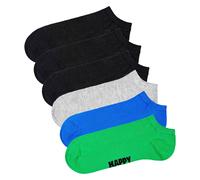 Happy Socks Unisex Sneaker-Socken, 6er Pacco - Solid Calzini Low, Baumwollmischu