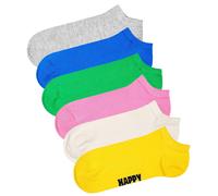 Happy Socks Unisex Sneaker-Socken, 6er Pacco - Solid Calzini Low, Baumwollmischu