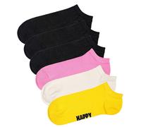 Happy Socks Unisex Sneaker-Socken, 6er Pacco - Solid Calzini Low, Baumwollmischu