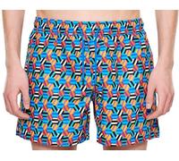 Happy Socks Uomo Blu Esagono Fodera IN Rete Nuoto Pantaloncini XL Nwt