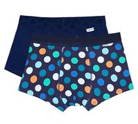 HAPPY SOCKS Uomo Navy 2-Pack Pantaloni Brevi Big Dot In Cotone Traspirante NWT