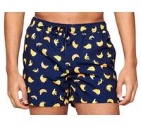 Happy Socks Uomo Navy Banana Fodera IN Rete Nuoto Pantaloncini Nwt