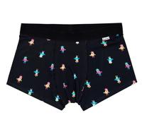 Happy Socks Uomo Nero Hula Dancer Cotone Traspirante Stretch Boxer X-Large NWT