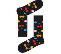 Happy Socks Uomo Nero Multicolore Ciliegia Cotone Pettinato Taglia Calze 8-12