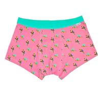 Happy Socks Uomo Rosa Pappagallo Cotone Elasticizzato Traspirante Soft Trunk Nwt