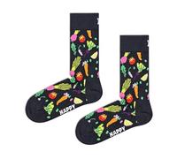 Happy Socks Veggie Sock, colorati e divertenti, Calzini per bambini, Nero (36-40)
