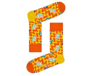 Happy Socks X Rolling Stones Donna Arancione Edizione Limitata Calzini 5.5-9.5