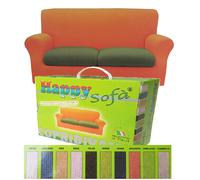 HAPPY SOFA. Coppia Copripoltrona o Copridivano 2 posti in tessuto bielastico.