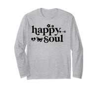 Happy Soul - Maglietta da donna con messaggio positivo divertente e alla moda Maglia a Manica