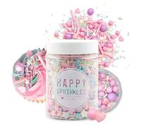 HAPPY SPRINKLES Pastel Vibes, 180 g, mix colorato con cioccolato per decorare, ideale per biscotti, gelati e torte
