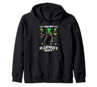 Happy St Catricks Day Cat St Patricks Day Lucky Charm Cats Felpa con Cappuccio