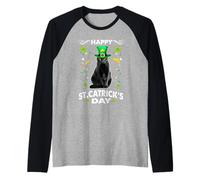 Happy St Catricks Day Cat St Patricks Day Lucky Charm Cats Maglia con Maniche Raglan