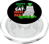 Happy St Catricks Day Cat St Patricks Day Lucky Charm Cats PopSockets PopGrip per MagSafe