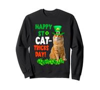 Happy St Catricks Day Tabby Cat St Patricks Day Cats Lover Felpa