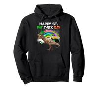 Happy St Pat T-Rex Day Funny Dinosaur St Patricks Day Felpa con Cappuccio