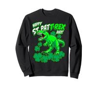 Happy St Pat Trex Day Dino St Patricks Day per Bambini e Ragazzi Felpa