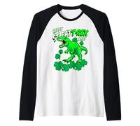 Happy St Pat Trex Day Dino St Patricks Day per Bambini e Ragazzi Maglia con Maniche Raglan