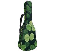 Happy St. Patrick's Day Clover Chequered Pattern Custodia imbottita per chitarra acustica custodia protettiva per basso elettrico chitarra classica, Multicolore 03, 42.9x16.9x4.7 in, Zaino casual
