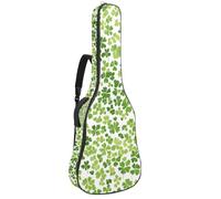 Happy St. Patrick's Day Clover Chequered Pattern Custodia imbottita per chitarra acustica custodia protettiva per basso elettrico chitarra classica, Multicolore 02, 42.9x16.9x4.7 in, Zaino casual